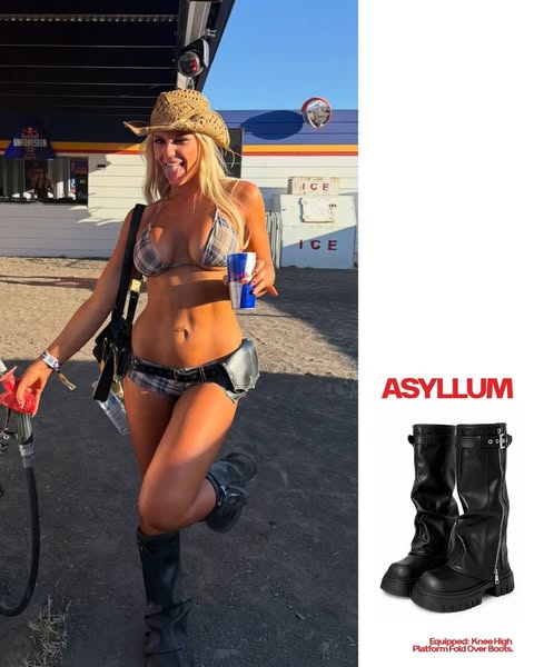 Knee-High Fold Over Platform Boots |Chunky Rave Boots – Asyllum