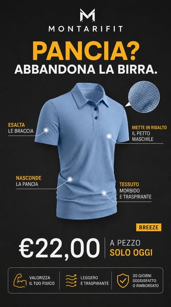 MontariFit™ – Polo Modellante da Uomo