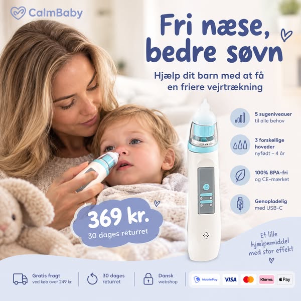 Fri vejrtrækning på få sekunder – skånsomt for din baby