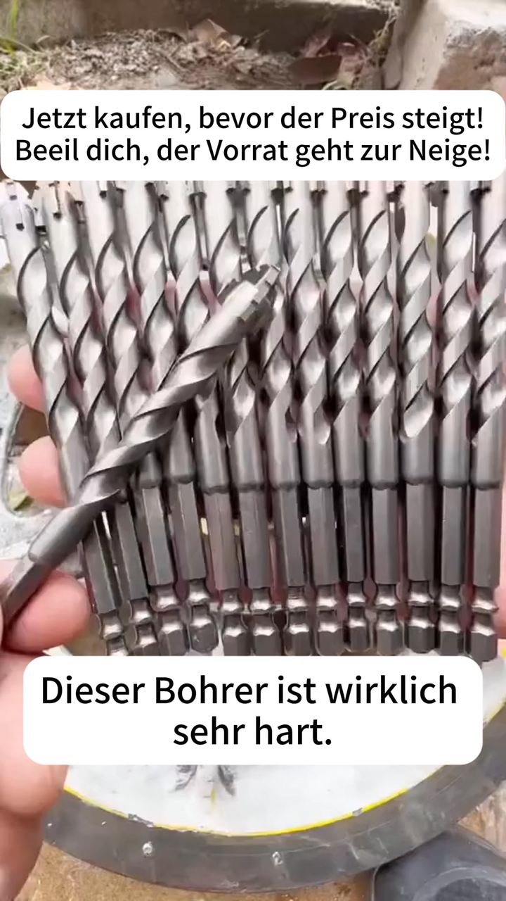 Gezackter Bohrer mit vier Klingen und hoher Härte