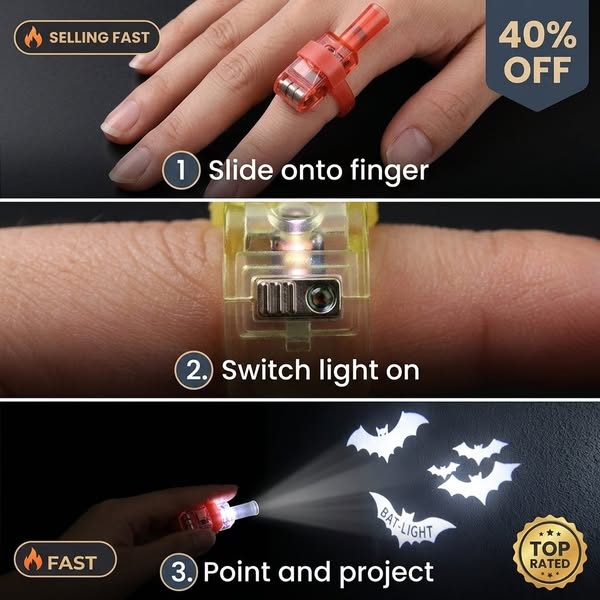 LED Projection Finger Lights