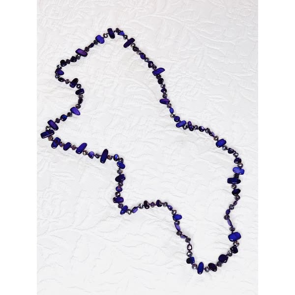 REF3 - SAUTOIR EN PERLE DE VERRE VIOLET