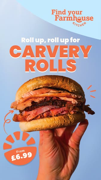 Ravenous? Dig in to our carvery rolls