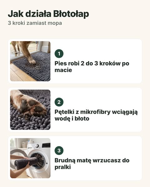 3 kroki po macie zamiast mopa
