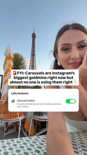 FYI: Carousels are Instagram's biggest goldmine right now but almost no one is using them right