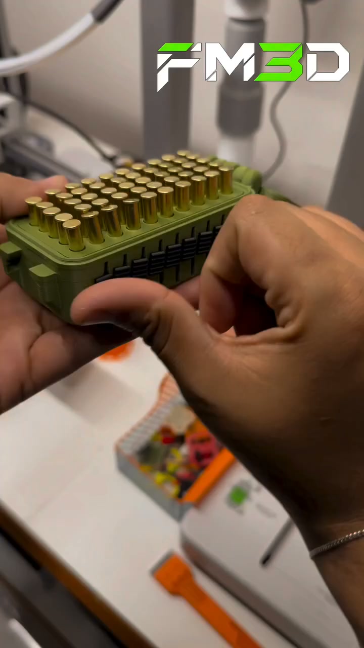 Quick Access .22LR Ammo Storage Box – 50 Round Lift-Up Design Cartridge Organizer for Range & Storage