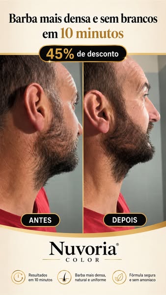 Cabelo e barba sem brancos