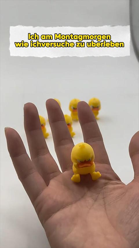 Ente 3D Gedruckt Wütend Klein Gelb