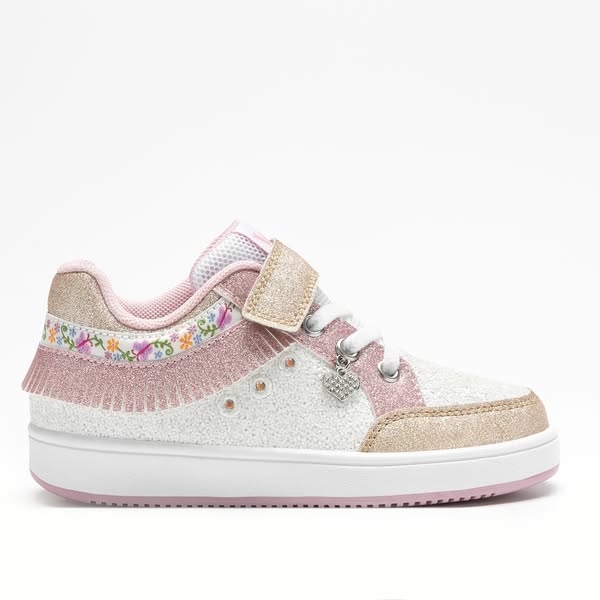 €45.43Lelli Kelly Ανατομικό Sneaker Frangetta Mix Για Κορίτσι Λευκό Με Φωτάκια Και Glitter
