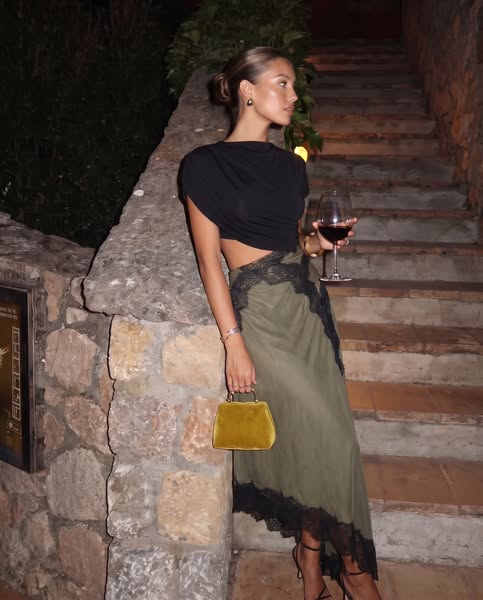 Olive Lace Dress