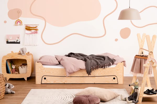 10% Letto per bambini in legno con cassetto e rete TILA 10 Montessori
