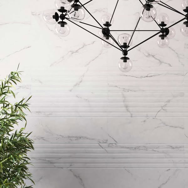 Shine White Wall Tile 30X90 cm - Tile.co.uk