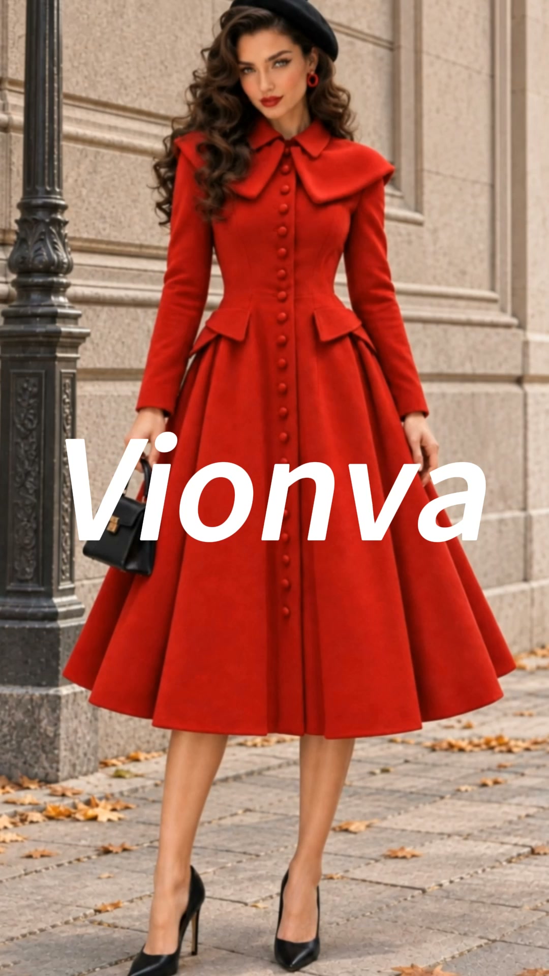 Vintage Grey Contrast Collar Dress