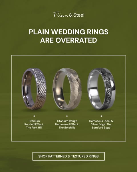 Textured Wedding Rings With Personality