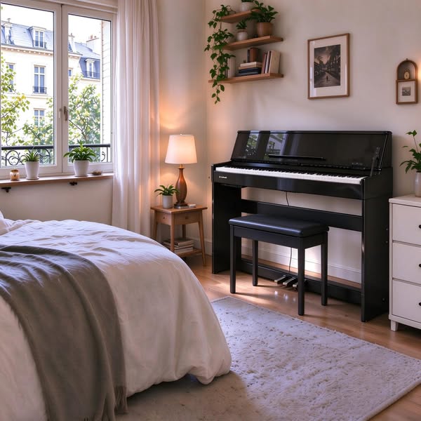 Practice piano quietly at home, with authentic hammer touch