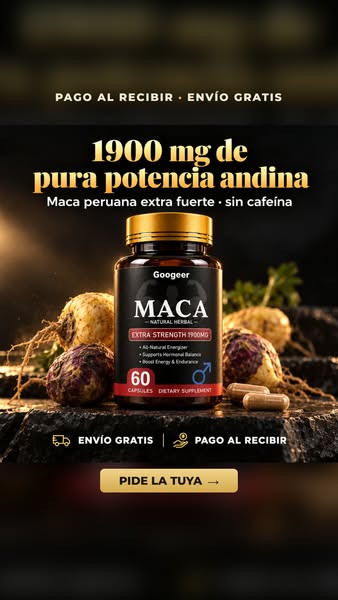 Maca 1900 mg · Envío gratis y pago al recibir