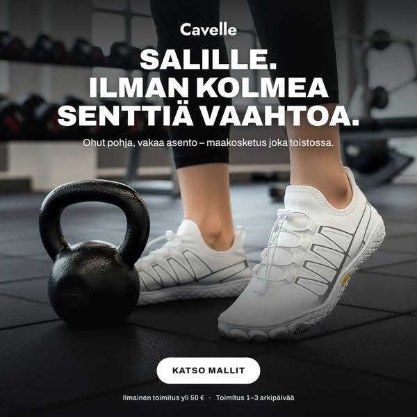 Cavelle Sport – ohut pohja, vakaa asento salille