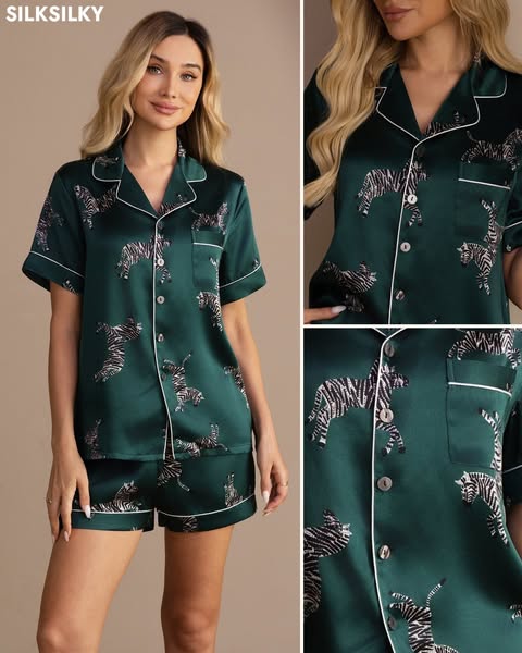 100% Mulberry Silk Pajama Set
