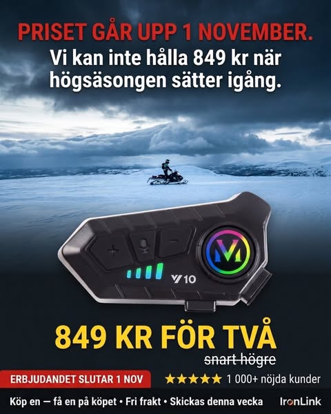849kr för två. Fram till 1 november.