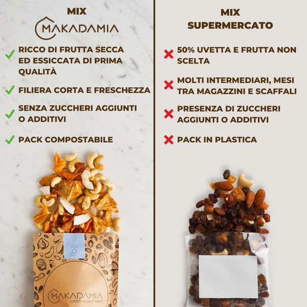 La nostra frutta secca è Differente