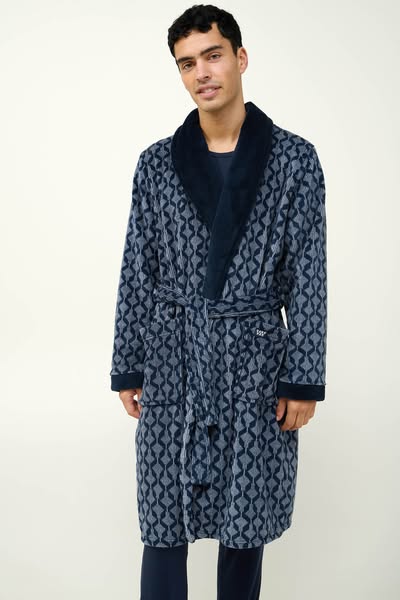 Ανδρική Χειμερινή Ρόμπα Fleece Vamp 23781 - BLUE, XXL