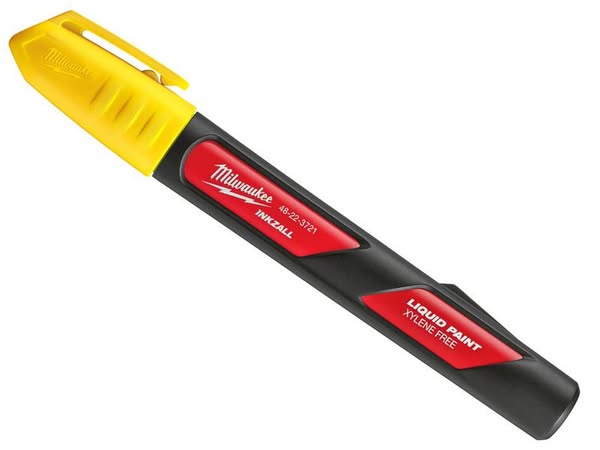 Milwaukee 48223721 INKZALL Liquid Paint Marker Yellow | By Toolden