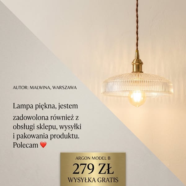 Stylowa lampa Argon