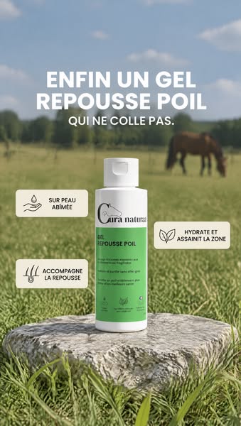 Gel repousse poil pour cheval · Note 4,8/5