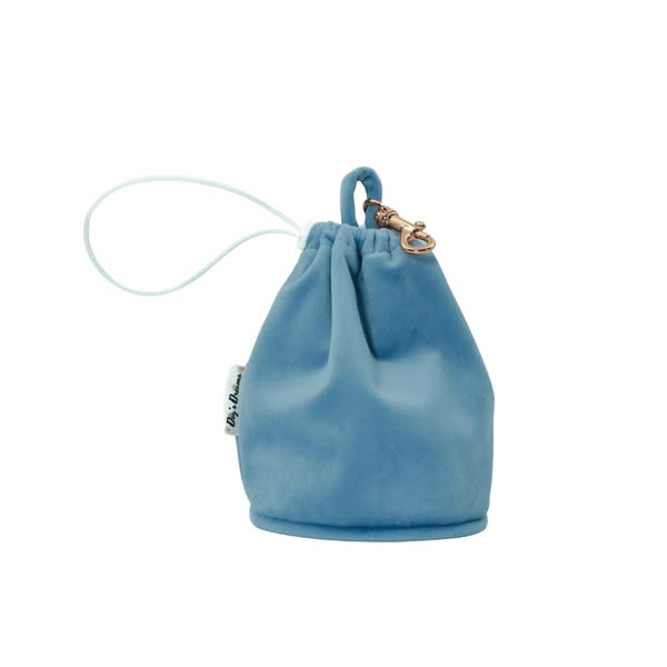 Worek welurowy na przysmaki - Baby blue