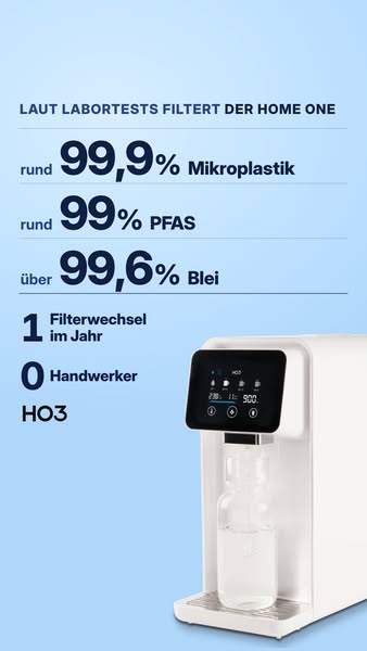 1 Filterwechsel im Jahr. 0 Handwerker.