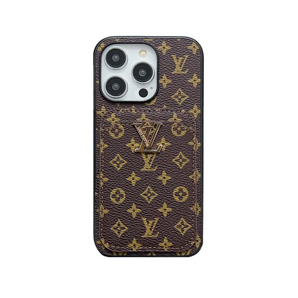 CLASSIC MONOGRAM IPHONE CASE WITH CARD HOLDER -SMALL PRINTING