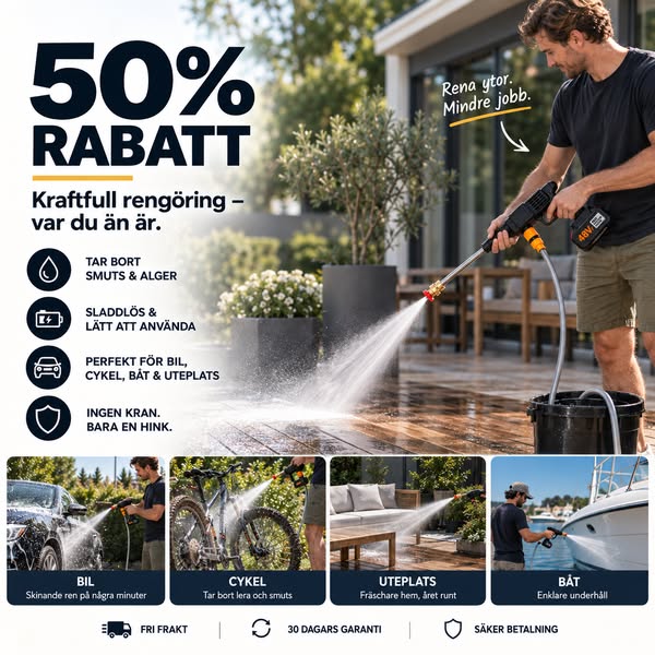 40% rabatt på PowerWash™ – tvätta båten var du vill