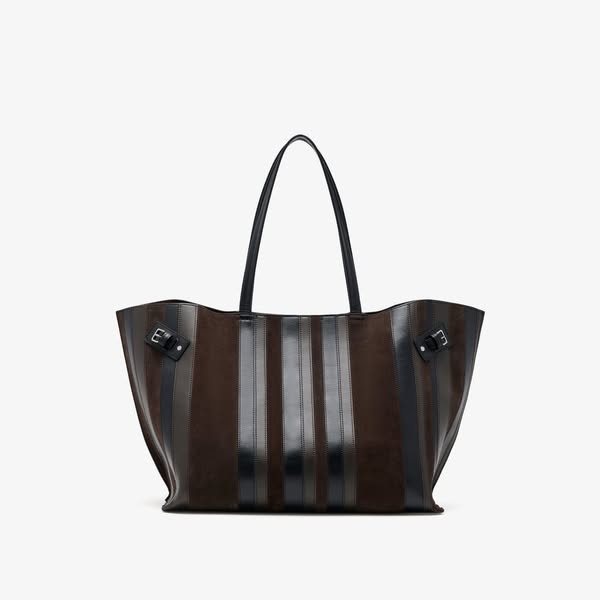 Days Carryall in Calf Striped IntarsiaLeather Focus