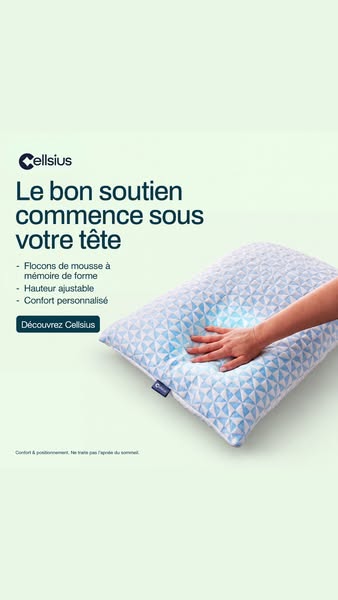 Le 1er oreiller qui s'adapte à vous
