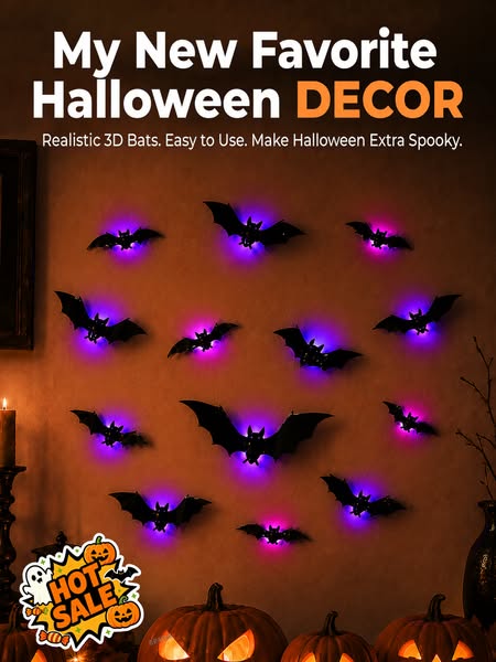 The creative behind it: Early Halloween SaleBuy More Save More - Halloween 3D Lighted Bats - 12PCS / Super Fast Delivery
