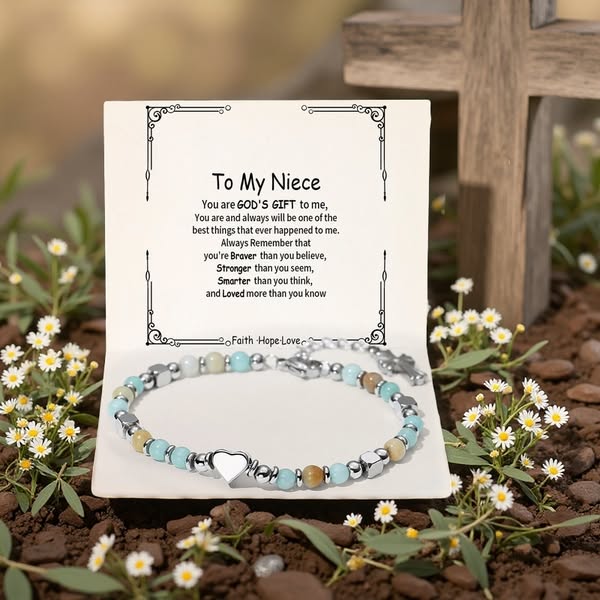 To My Sister - A Sister In Christ Is A Sister for Life - Religious Cross Bracelet
