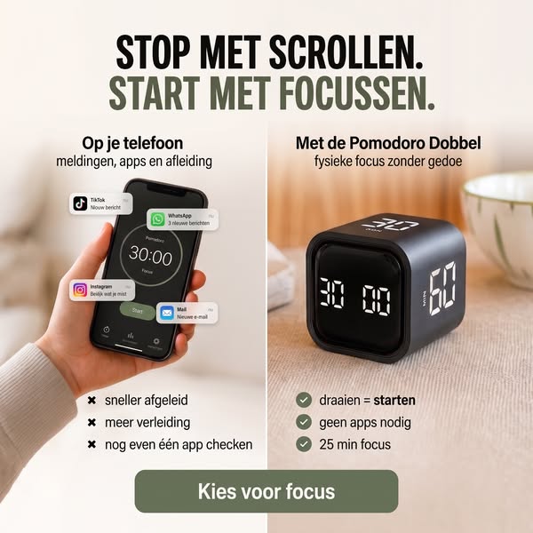Stop met scrollen. Start met focussen.
