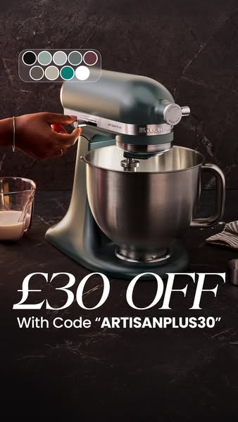 Bake more. Mix better. Save £30 with code ARTISANPLUS30