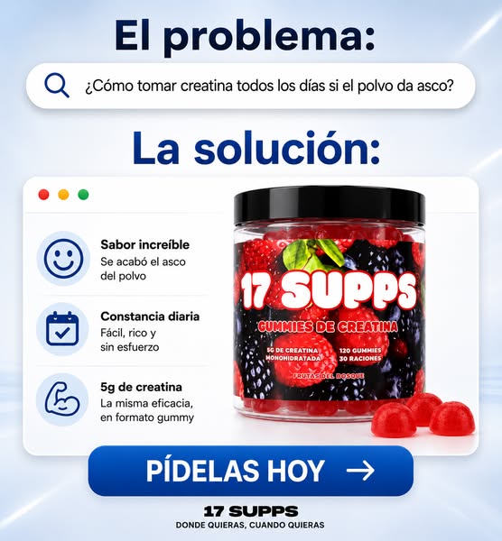 ¿Aún tomas la creatina en polvo?