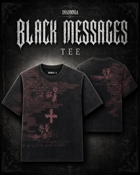 Black Messages Tee