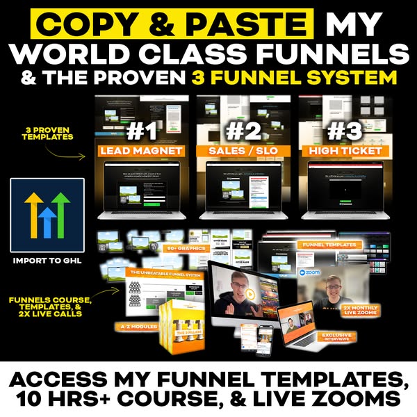 7 Day Funnel Fast-Launch (GHL Templates, Training, Zooms, & More!)
