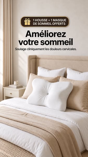 1 oreiller acheté = 2 produits offerts, avec 60 nuits pour l’essayer.