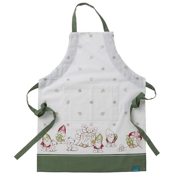 THUN® Grembiule Inverno Incantato 60x90 cm Gnomes Sage Green