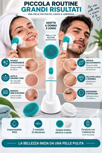 Pulizia sonica in soli 1-2 minuti