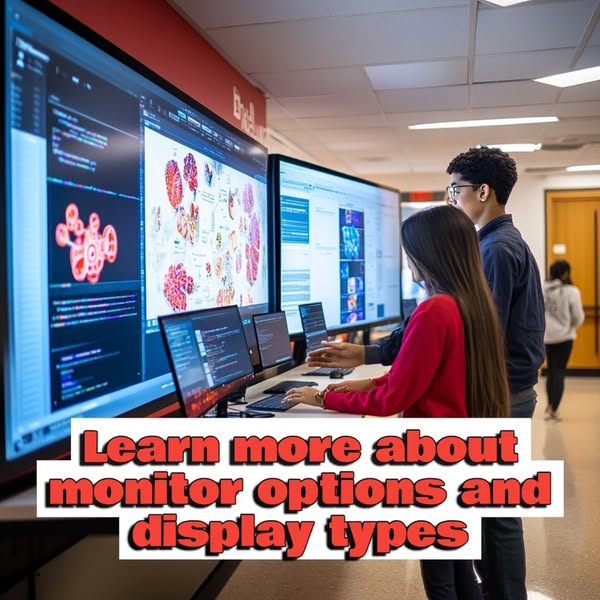 Learn more about monitor options and display types