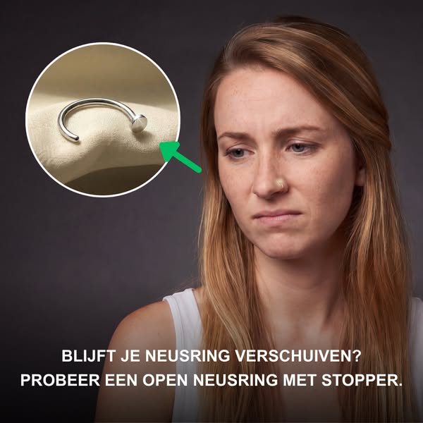 Blijft je neusring verschuiven?