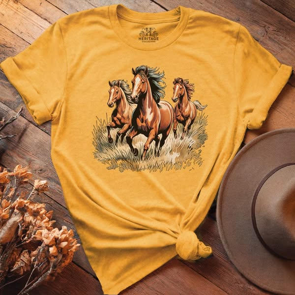 Wild Horses Art - Relaxed Tee