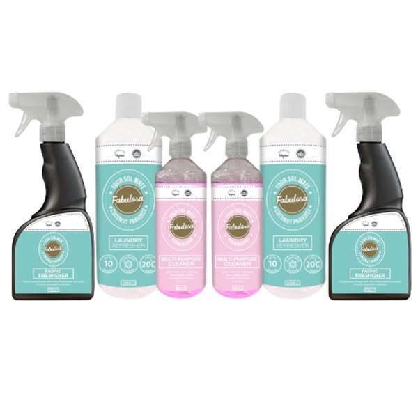Fabulosa Your Sol Mate Coconut Paradise Cleaning Bundle 6 Piece