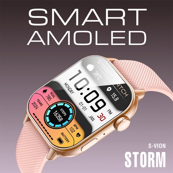 Women's STORM S-VION SMART WATCH RG-PINK (47564/RG/PK) - StormWatches.com