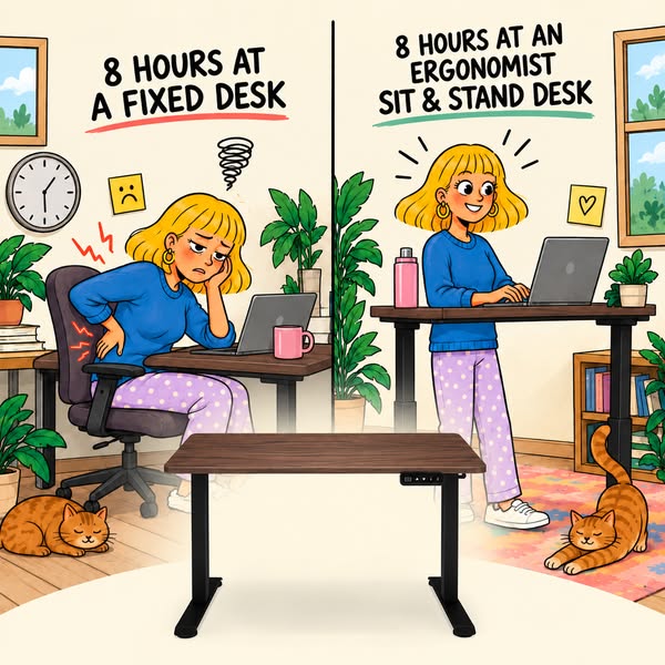Sit/Stand Height Adjustable Desk